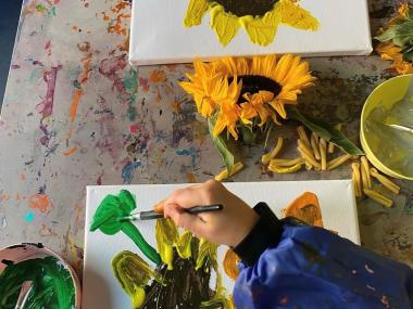 Barn der maler solsikke